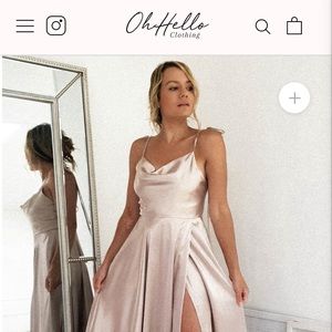Oh hello clothing champagne bridesmaid dress